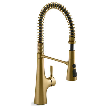 Kohler K-24662 Tempered 1.5 GPM 1 Hole Pre-Rinse Pull Down - Vibrant Brushed