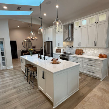 A Stunning Kitchen Transformation With Classic White Cabinetry