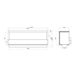 Ignis Ethanol Fireplace Inserts / Fireboxes FB4800-S - Indoor Fireplaces