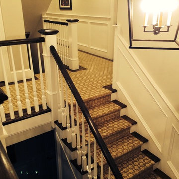 Custom Colored Stair Runner in a New Wellesley Home