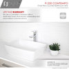 STYLISH 19" White Rectangular Ceramic Vessel Bathroom Sink