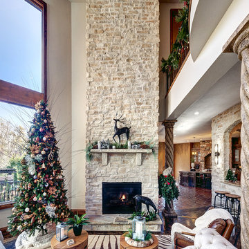 Statement Stone Fireplace