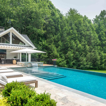 Infinity Pool and Pool House in Great Falls