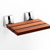 Scagni Wall Mounted Shower Seat, Teak Wood