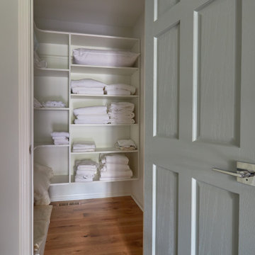 Open Shelving in Linen Closet