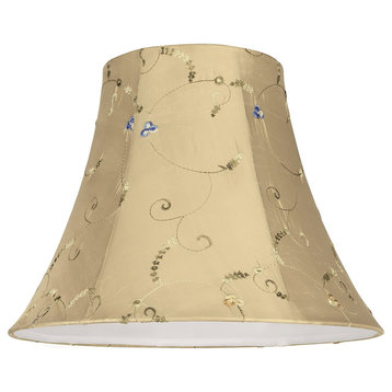 58051 Bell Shape UNO Construction Lamp Shade in Gold, 14" Wide, 7"x14"x11"