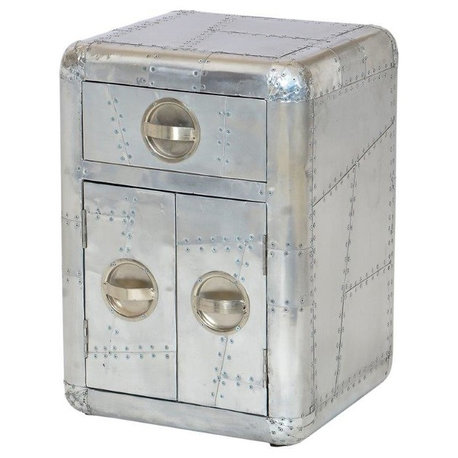 Aviator Aluminum Bed Side Table With Door