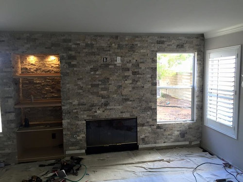 Custom Ledger Stone Wall with a niche