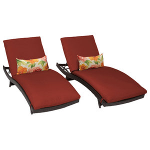 Gdf Studio Thelma Outdoor Wicker Chaise Lounge Chair Tropical Outdoor Chaise Lounges By Gdfstudio Houzz