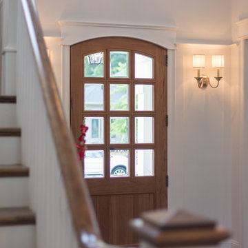Rustic walnut 42" wide front door. Build for the Cure 2015 - River Run Davidson,