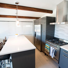 black and white kitchen