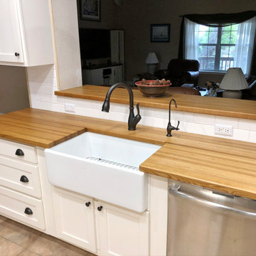 White Oak Edge Grain Butcher Block Countertop