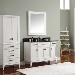 Avanity Madison 49 in. Vanity in White finish with Black Granite Top - Products