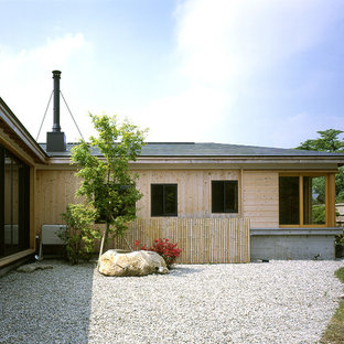 東京都下のアジアンスタイルのおしゃれな庭 (日向、砂利舗装) の写真