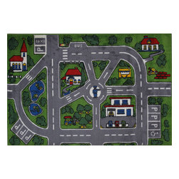 Fun Rugs - Fun Rugs Supreme Collection Streets Area Rug, 31"x47" - Kids Rugs