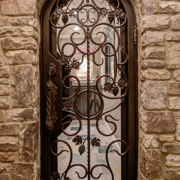 basement wine cellar iron door
