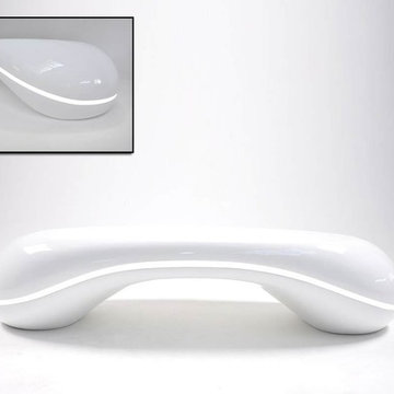 Pebble Contemporary LED Coffee Table - $597.38