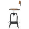 Modern Industrial Design Adjustable Seat Height Bar/Counter Stool