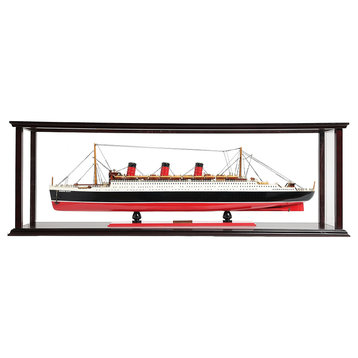 Queen Mary Midsize With Display Case Cruise Ship Model