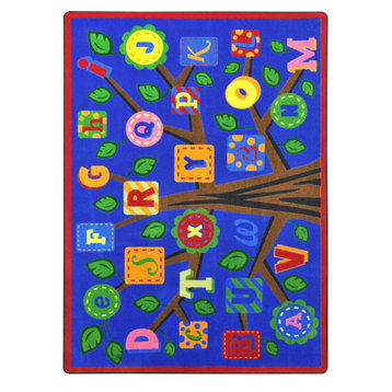 Alphabet Leaves 10'9" x 13'2" area rug, color Bold