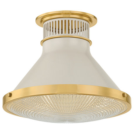Hudson Valley Lighting Highclere Flush Mount By Mark D. Sikes, Off-White