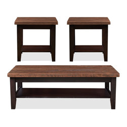 San Antonio Solid Wood Cocktail Table Set - Coffee Table Sets
