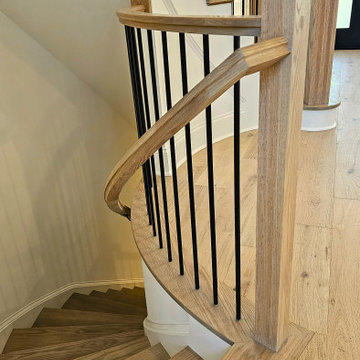 Project #110 | Beautiful Curved Staircase with Circular Balcony