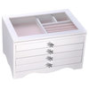 Jewelry Box Storage Organizer 4 Layer with Drawers for Rings Earrings Necklace