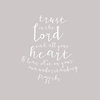 "Proverbs 3:5 - Scripture Art in White and Grey" Pillow 16"x16"