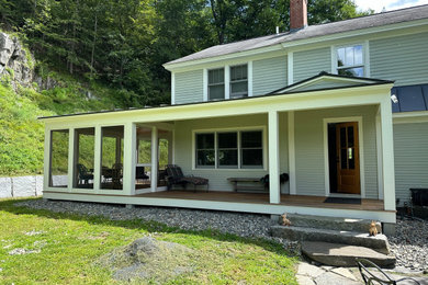 This is an example of a craftsman porch design in New York.