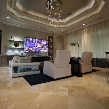 Ultra Short Throw Projection and Movie Room