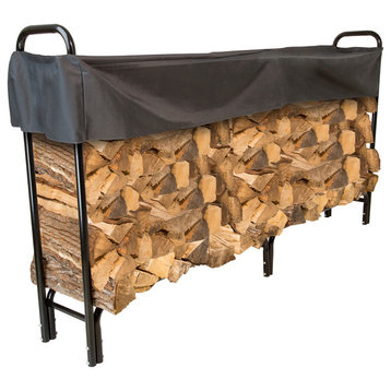 Pure Garden 8' Firewood Log Rack With Cover