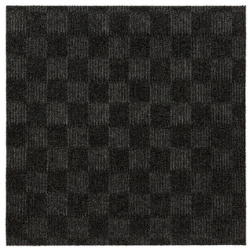 Mohawk Home Tattersall Peel and Stick Carpet Tile, Pack of 15, Black Shadow, 24"x24"