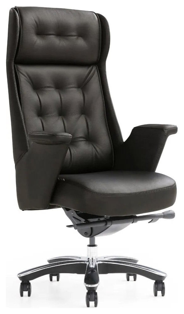 Rockefeller Modern Fully Reclining Adjustable Executive Chair Black