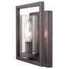 Marco 1 Light Sconce In Gunmetal Bronze With Clear Glass (6068-1W GMT)