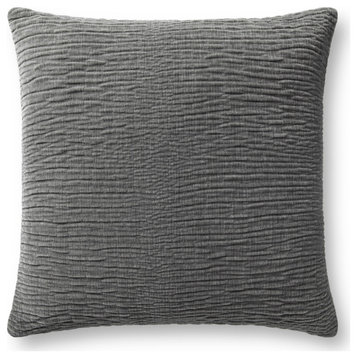 Loloi Pillow, Gray, 22''x22'', Cover With Poly