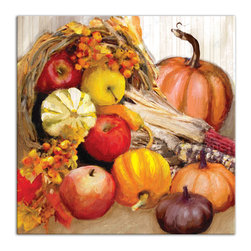 DDCG - Cornucopia Canvas Wall Art, 20"x1.25"x20" - Prints And Posters
