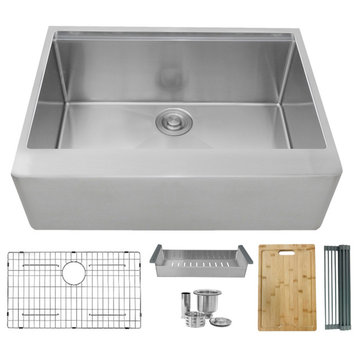 30"L x 22"W Stainless Steel Single Bowl Workstation Kitchen Sink
