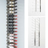 W Series 6-foot Wall Mounted Metal Wine Rack Kit, Chrome, 54 Bottles