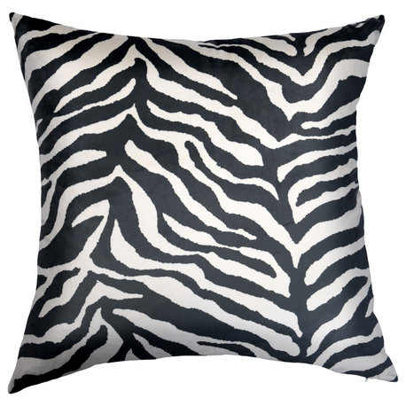 Dann Foley Printed Cushion Black and White Zebra Printed Upholstery