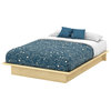 South Shore Step One Full Platform Bed 54'', Natural Maple