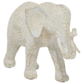 Eclectic White Polystone Sculpture 38297