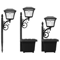 Solar Path Lights With Planters, Set of 2