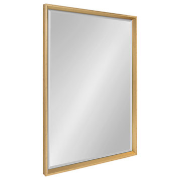 Calter Framed Wall Mirror, Gold, 25.5"x37.5