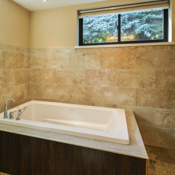 Modern Bathroom with Black Sliding Window - Renewal by Andersen Greater Toronto