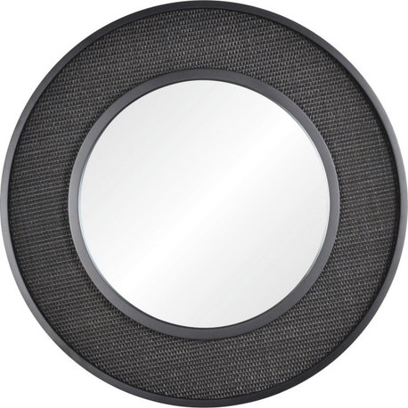 Garibaldi Wall Mirror, Black and Clear