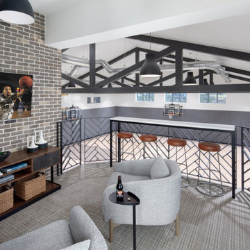 Luxury Custom Home Gym Basketball Court Overlook