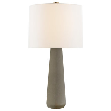 Athens Large Table Lamp in Shellish Gray with Linen Shade