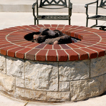 Mortared Limestone Gas Fire Pit