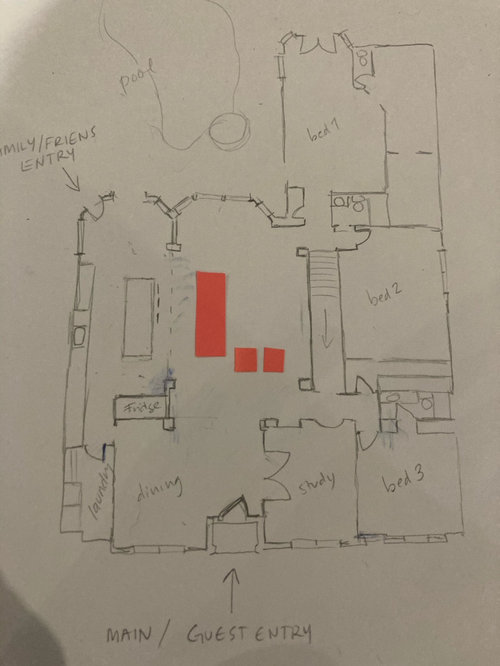 how to furnish open concept LR